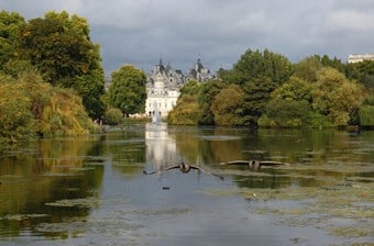 View of the lake in St James's Park, London