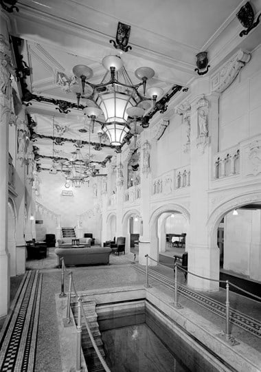 The interior of the Turkish Baths in the Imperial Hotel, London