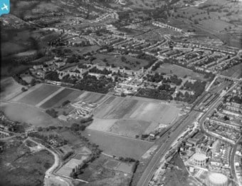 Colney Hatch Asylum, aerial view, 1926.