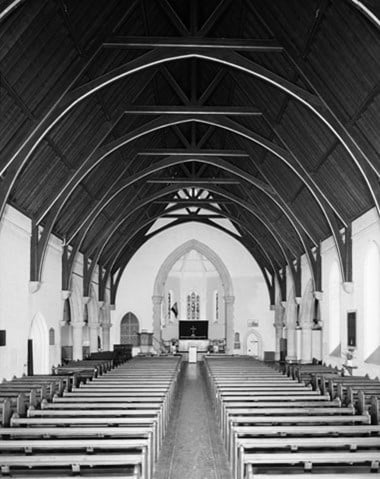 Interior of church at St Bernards Hospital, Uxbridge Road, Southall, London. This was the chapel at the 1st Middlesex County Asylum, Hanwell.