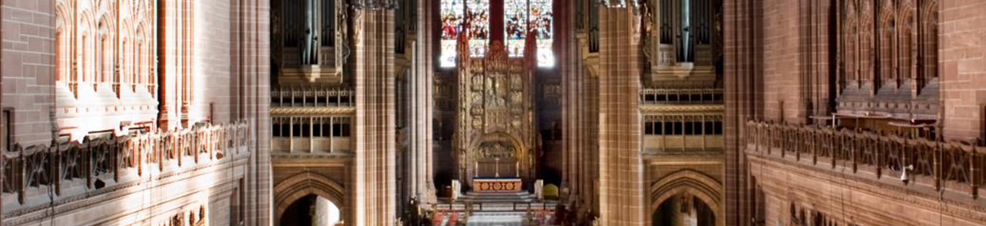 Interior of Anglican Cathedral, Liverpool.