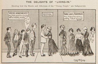 The humorous side of living-in, 'The Shop Assistant' March 1901. © Union of Shop, Distributive and Allied Workers. Source TUCLIB