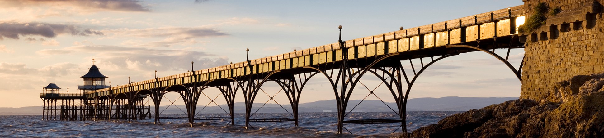The south elevation of Clevedon Pier, taken from the beach