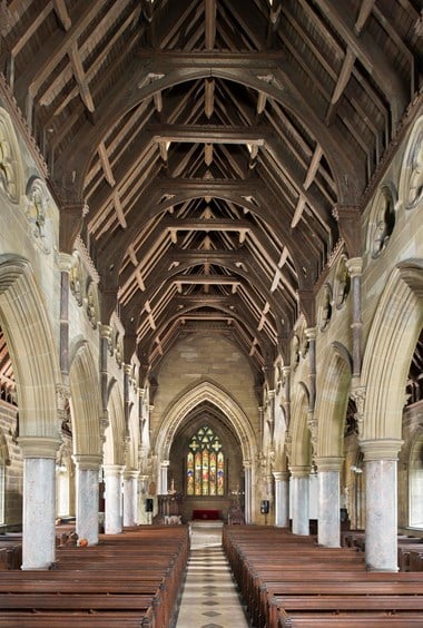 Interior of Unitarian chapel, Todmorden, West Yorkshire