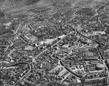 Coventry city centre looking south-east,1937