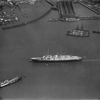 Aerial view of HMY Britannia