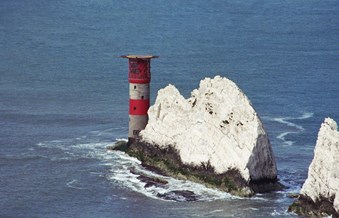 The Needles lighthouse seen from the south-east