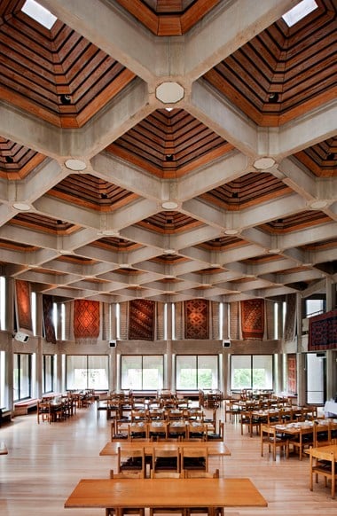 Besse building, interior of dining hall, St Anthony's College, Oxford