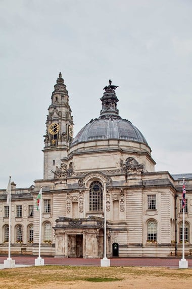 Exterior of Cardiff City Hall