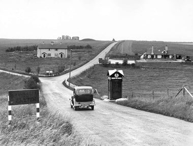 c1930, the approach to the stones by road from the east