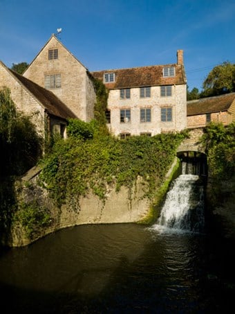 Gant's Mill, Pitcombe, which was rebuilt as a woollen mill in the mid-18th century and extended for silk throwing in the early 19th century