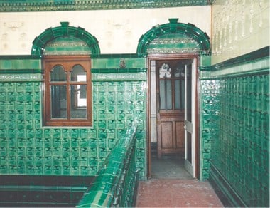At Manchester’s Victoria baths, the rooms are extensively tiled