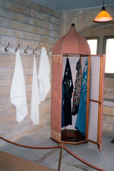 Lord Armstrong’s Cragside Turkish bath – the wardrobe  
