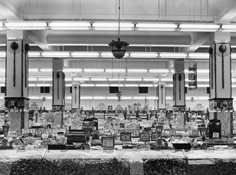 A sweet counter in Store 463 on Oxford Street, London, photograph taken in December 1949