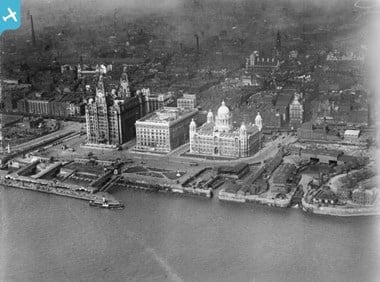 View of the Three Graces, Liverpool in 1920