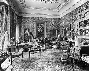 Interior view of the music room at Holmestead