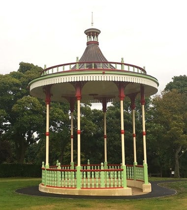 A re-creation of a lost bandstand in Dartmouth Park, West Bromwich