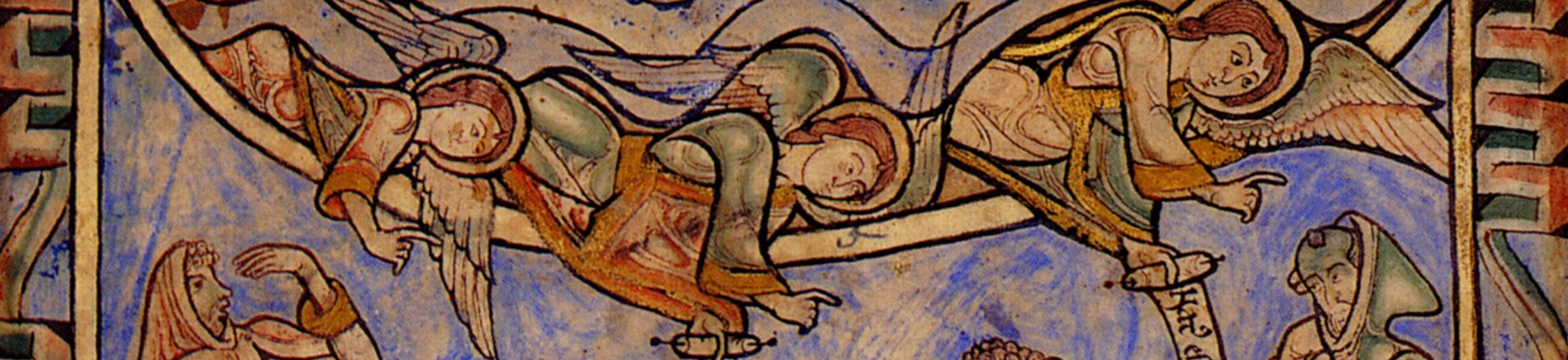 The Annunciation to the Shepherds and the Magi before Herod from the Winchester Psalter of Henry de Blois