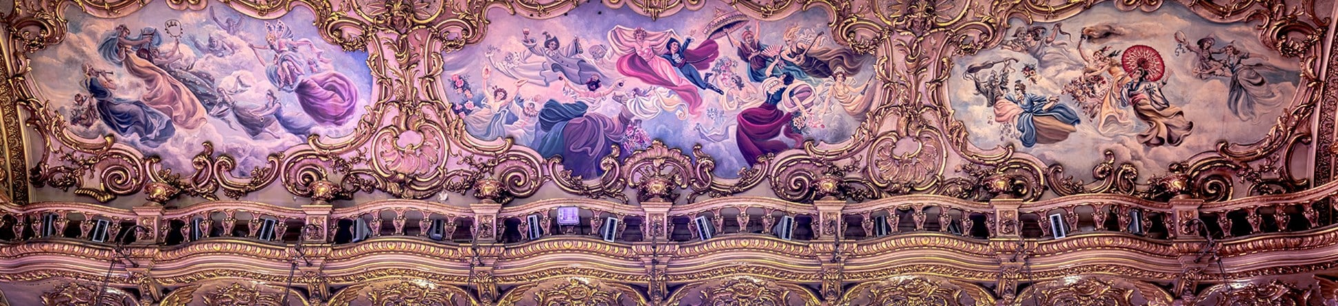 Detail of the ceiling inside Blackpool Tower Ballroom