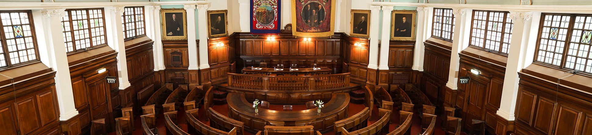 Debating chamber inside the Pitman's Parliament