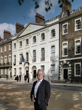 Professor AC Grayling in Bedford Square, London.