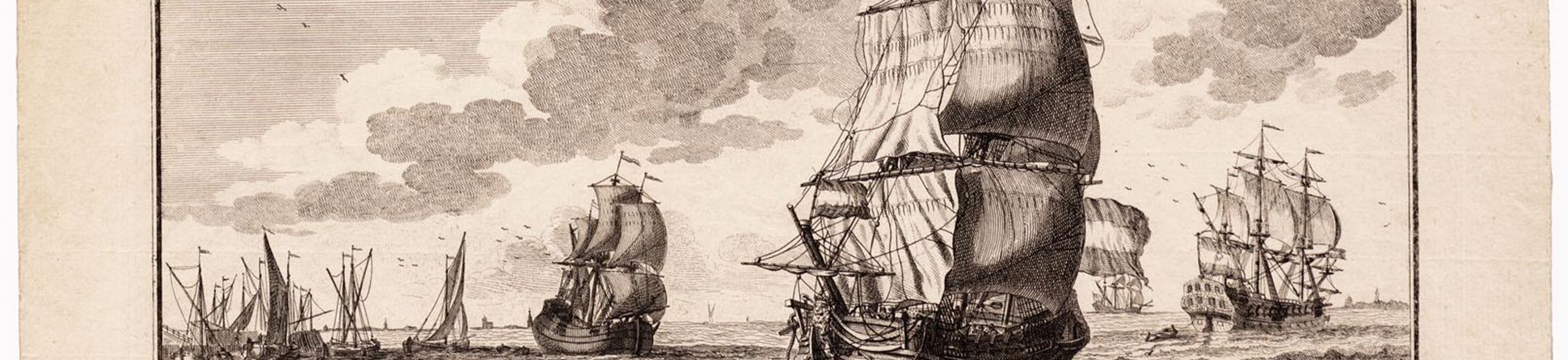 A drawing of a ship similar to the Rooswijk – a Dutch ‘hekboot’, by Adolf van der Laan in 1716.