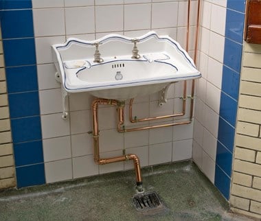 Original fittings in Nelson Street public conveniences, which opened in 1926 and is now Grade II listed