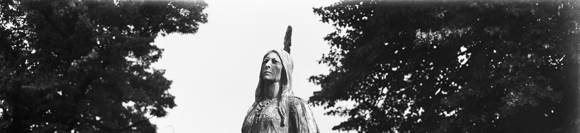 Archive image of the Pocahontas statue which has been relisted to mark 400 years since Pocahontas' death