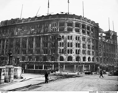 Remains of Lewis’s Department Store after the Liverpool Blitz