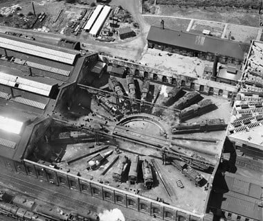 Aerial view of Toton Shed