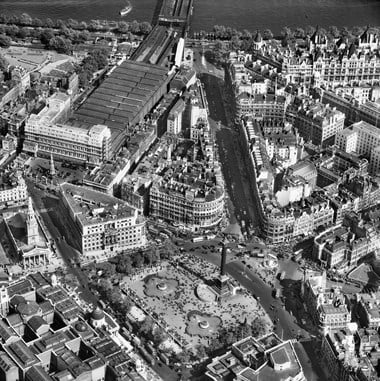 Aerial view of London Charing Cross