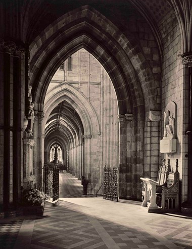 The south aisle at Worcester Cathedral