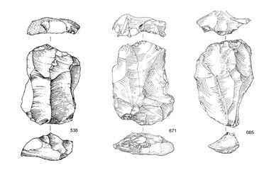 Drawings of Levallois cores