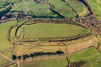 Aerial view of hillfort