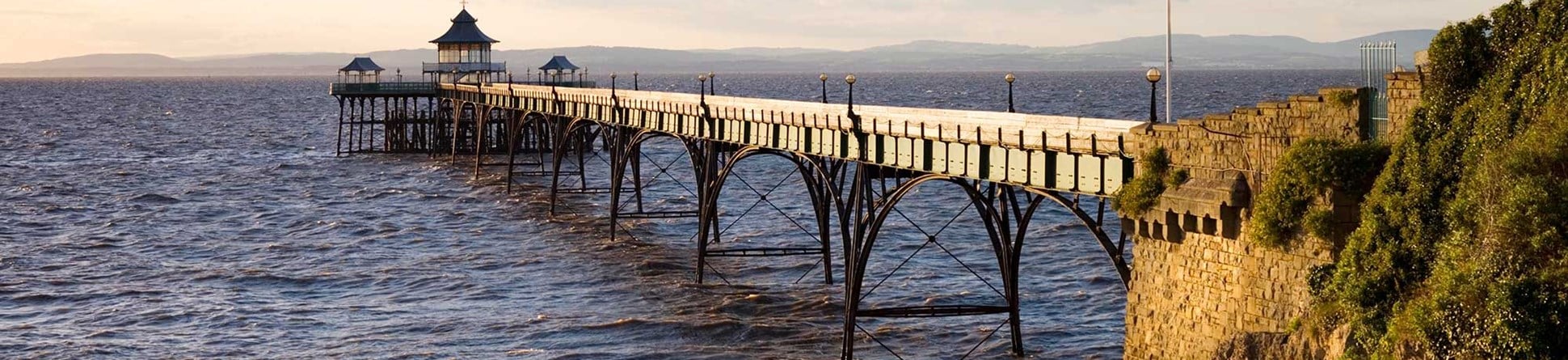 Image of Clevedon Pier, which was described by the poet Sir John Betjeman as "the most beautiful pier in England"